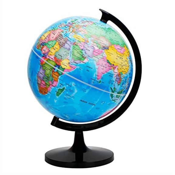 12" World Globe - Political Map Educational - Self Assembled School Globe for Classroom