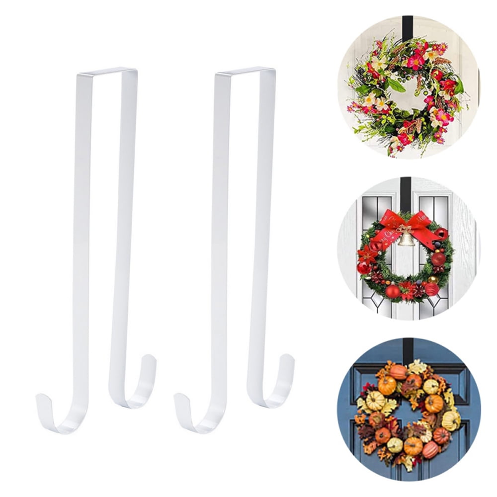 12" Wreath Hanger for Front Door Metal Over The Door Hook for Wreath, Door Sign, Holiday