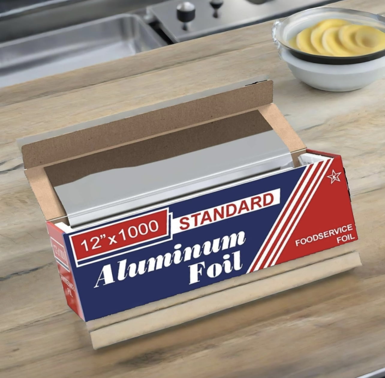 "12"" X 1000 Heavy Duty Aluminium Foil Roll for Food Wrap"