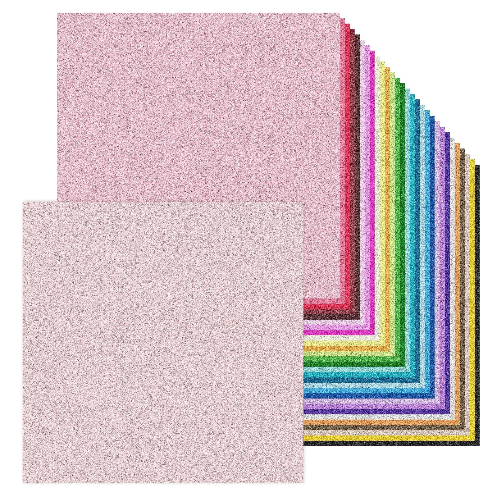 12 X 12 Inch Double Side Glitter Cardstock Paper 100lb Heavy Weight No Shred Colored Card Stock For Making 30 Colors