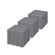12 X 12 Inch Gray Interlocking Deck Tiles Plastic Waterproof Outdoor All Weather Anti-Slip Bathroom Shower Balcony Porch Strong Weight Capacity Upto 440 Lbs, Pebble Stone Pattern Pack of 60