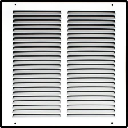 12" X 12" Steel Return Air Grille | HVAC Vent Cover Grill for Sidewall and Ceiling, White | Outer Dimensions: 13.75"W X 13.75"H for 12x12 Duct Opening