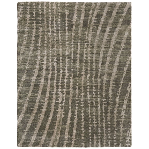 HomeRoots 616966 12 x 15 ft. Green & Tan Abstract Rectangle Area Rug