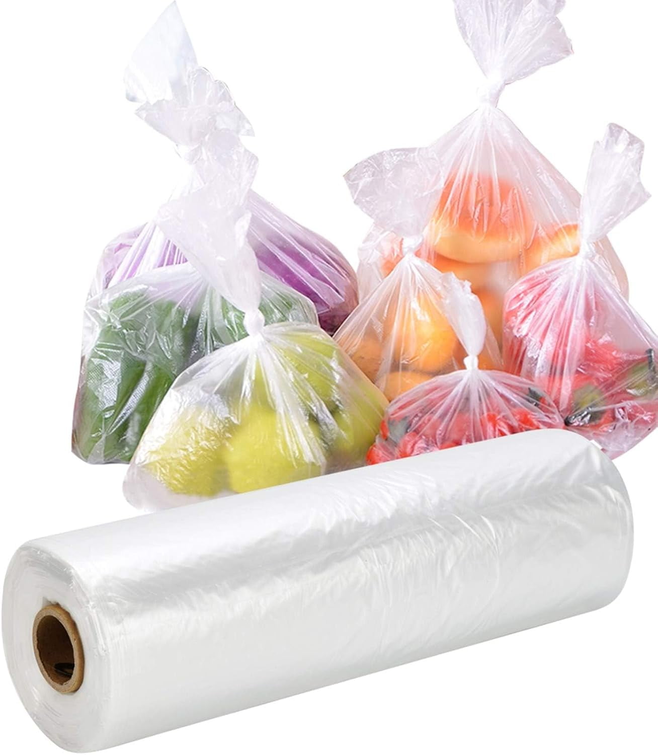 12" X 16" Plastic Bags for Food Storage, 350 Bags/Roll Clear Plastic ...