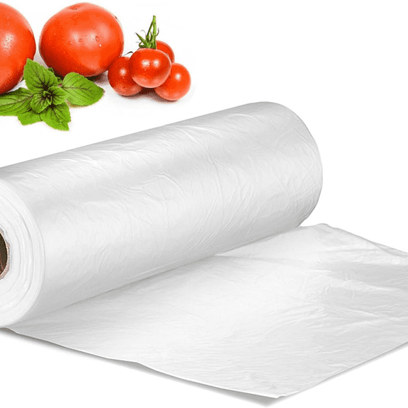 12" X 16" Plastic Produce Bag on a Roll, Bread and Grocery Clear Bag, 350 Bags/Roll, Total 4 Rolls