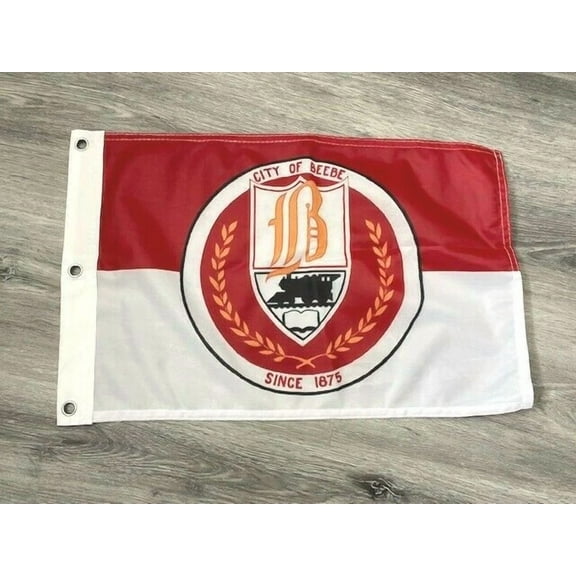 12 X 18 12" X 18" City Beebe, Arkansas Flag Banner Grommets42