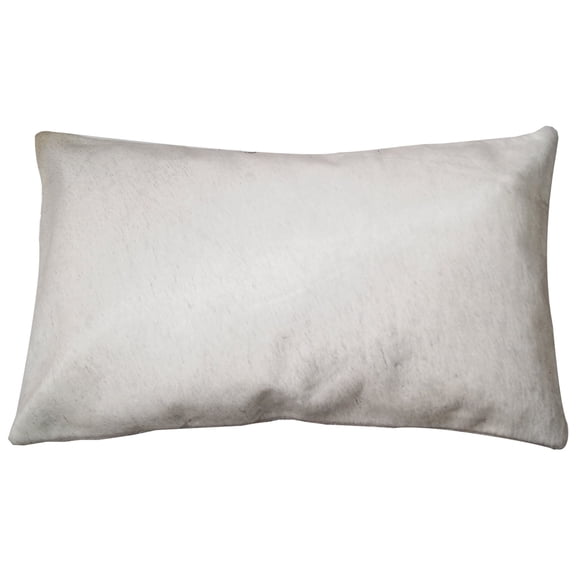 12" X 20" X 5" Off White Cowhide Pillow