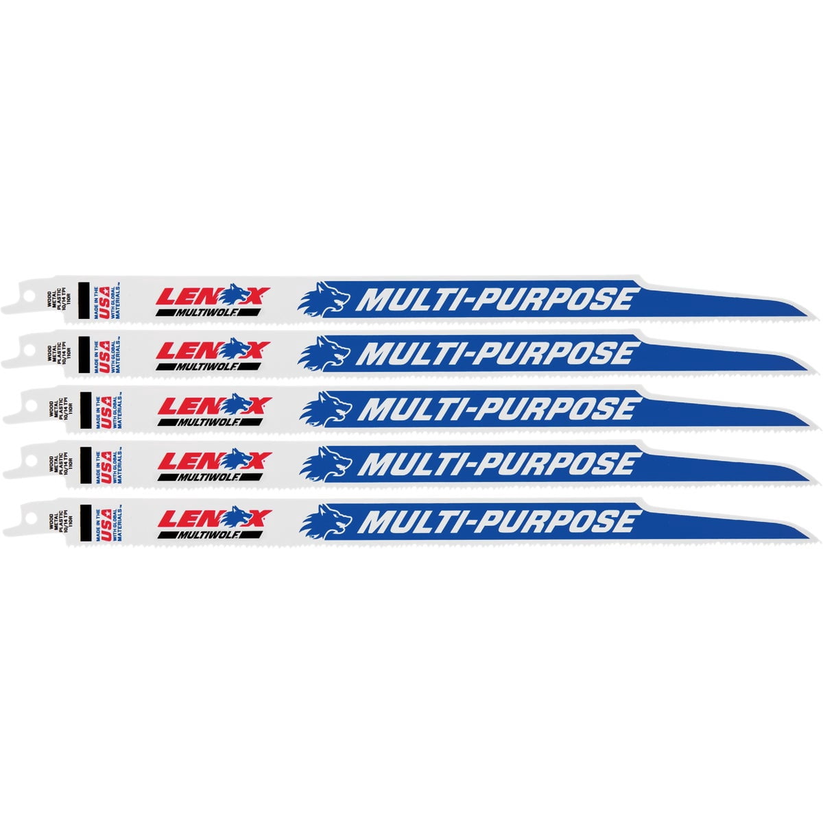 12" X 3/4" X .050" Lenox Bi-Metal Reciprocating Saw Blade With 40465 Vari-Tooth Teeth Per Inch [Set of 5]