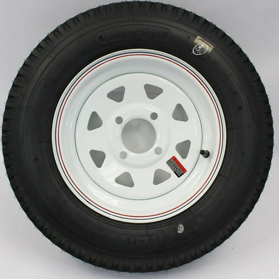 12" X 4" 4-4" Bolt Circle White Spoke Trailer Wheel