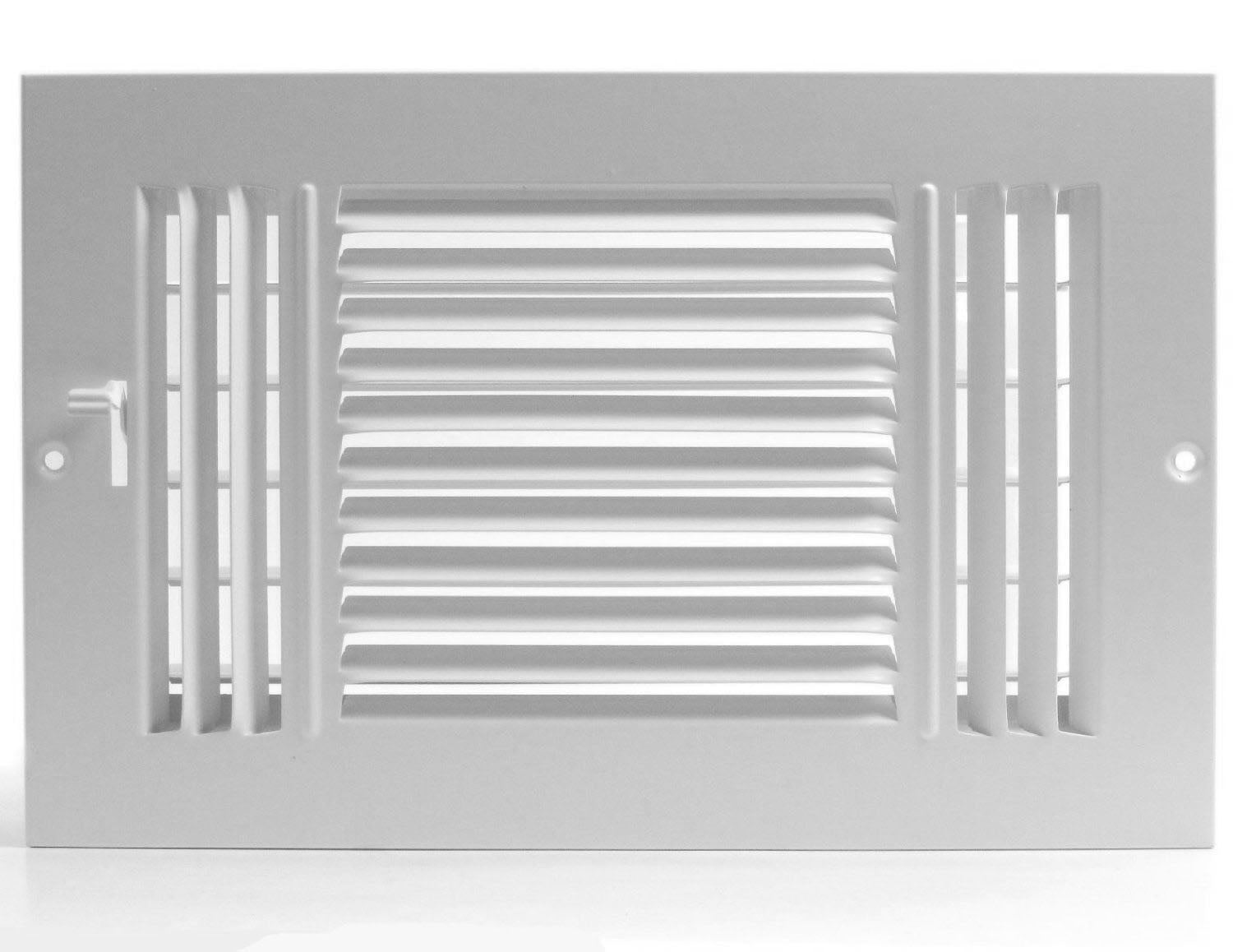 12" X 6" 3Way AIR SUPPLY GRILLE DUCT COVER & DIFFUSER Flat Stamped