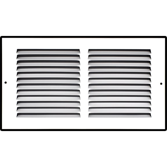 12" X 6" Steel Return Air Grille | HVAC Vent Cover Grill for Sidewall and Ceiling, White | Outer Dimensions: 13.75"W X 7.75"H for 12x6 Duct Opening