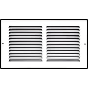 12" X 6" Steel Return Air Grille | HVAC Vent Cover Grill for Sidewall and Ceiling, White | Outer Dimensions 13.75"W X 7.75"H for 12x6 Duct Opening
