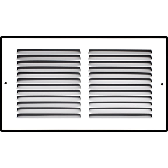12" X 6" Steel Return Air Grille | HVAC Vent Cover Grill for Sidewall and Ceiling, White | Outer Dimensions: 13.75"W X 7.75"H for 12x6 Duct Opening