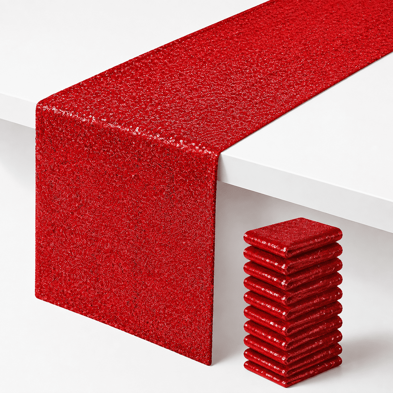 12 X 72 Inches Red Sequin Table Runner 6 Packs - Walmart.com