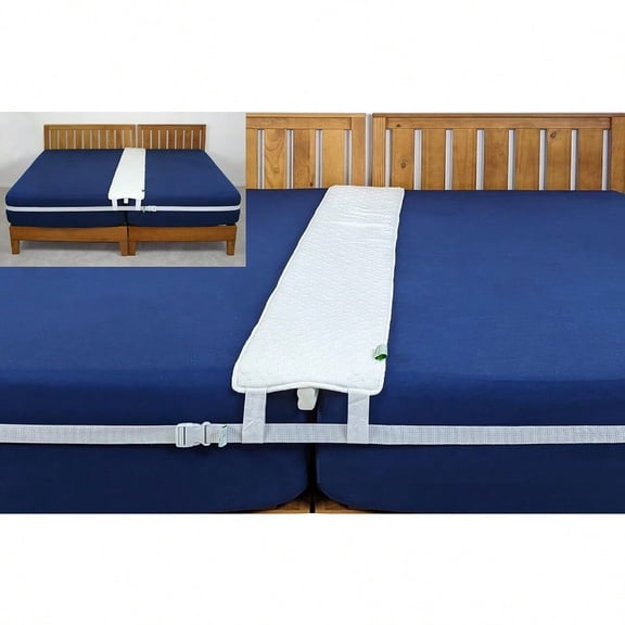 12 X 78 Inch Bed Bridge Twin Twin XL To King Converter Kit Bed Gap Filler For Combining Mattresses And Securing In Place. King Maker Mattress Extender Pad Strap Combo Premium Fit