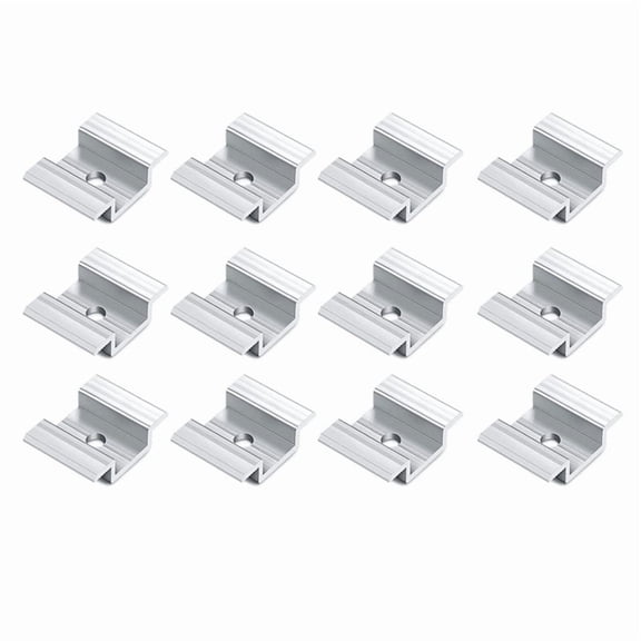 12 X Aluminium Alloy Centre Clamp PV Solar Panels for All Frame Heights, Solar Panels Bracket for Solar Panels Roof