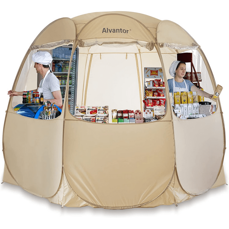 12 X12 Commercial Vendor Booth Tent Pop Up Gazebo Canopy Events Tent Outdoor Instant Shelter Beige Color