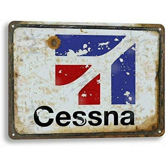 12"X16" Metal Signs - Cessna Aviation Logo Plane Jet Airplane Vintage Retro Wall Decor