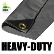 Day Star Shades 12' x 16' 12 Mil Heavy Duty Silver Tarp, Waterproof, Finished Size 11'6" x 15'6"