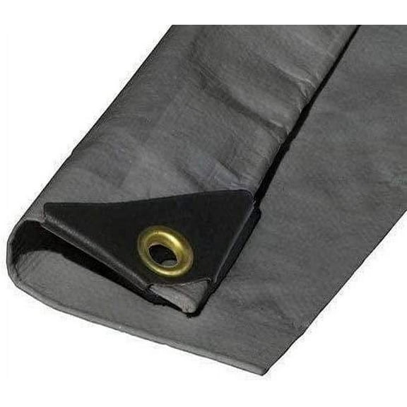 12'X24' Silver Tarp Extra Heavy Duty 12 MIL 3 Ply Coated Reinforced Canopy 6 oz 3 Layer (Finished Size 11.6' x 23.6'