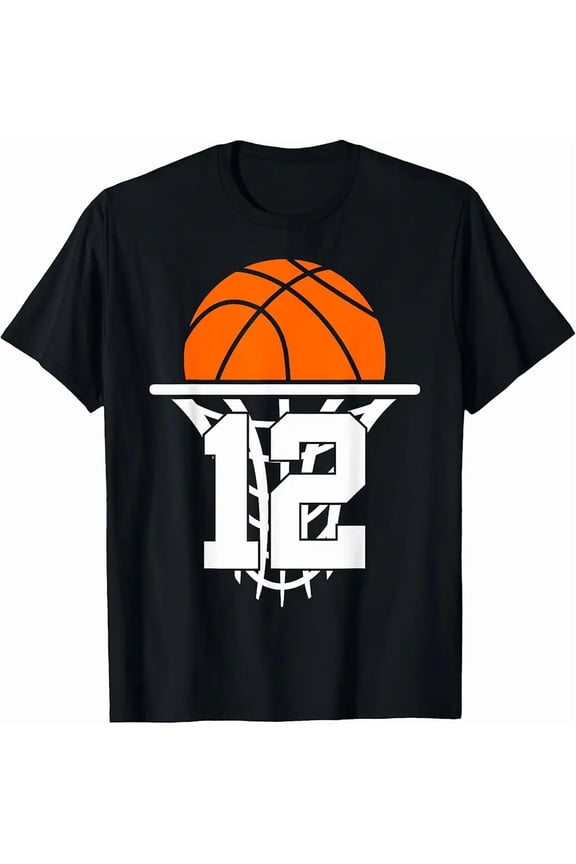 12 YEARS BASKETBALL 12TH BIRTHDAY T-Shirt