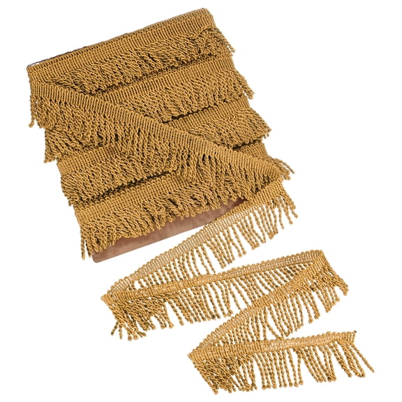 Uxcell 1 Count Curtain Fringes Fringe Trim for Sofa Clothes Dark Brown 12 Yards