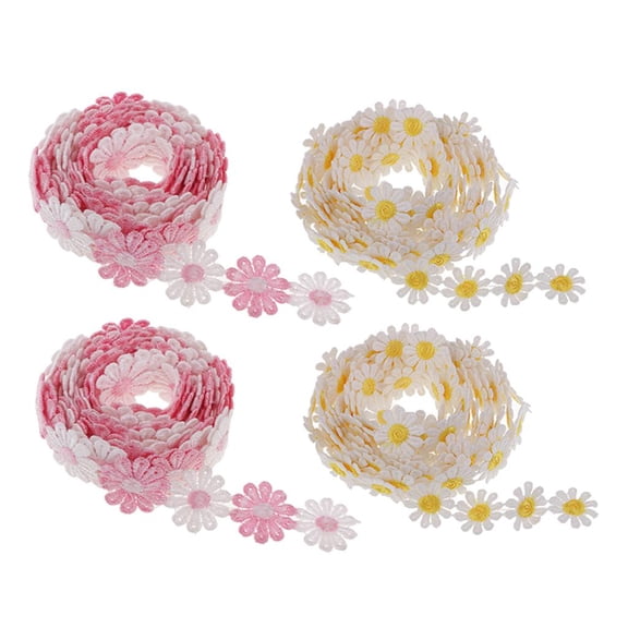 12 Yards Flowers Lace Border 25mm Wide Lace Ribbon Lace Border Decorative Ribbon