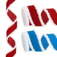 thumbnail image 1 of 12 Yards x 1.5" Christmas Ribbon Velvet Ribbons Gift Wrapping Ribbon for Craft Birthday Wedding Festival Holiday Decoration, Red/Blue, 1 of 7