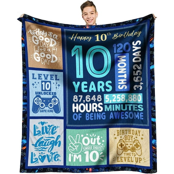 12 Year Old Boy Gifts, Birthday Gifts for Age 12 Boy, Cool Presents for 12 Year Old Boys, Boys 12 yr Old Gift Ideas, 12th Birthday Decorations for Boy Throw Blanket 60 x 50 Inch