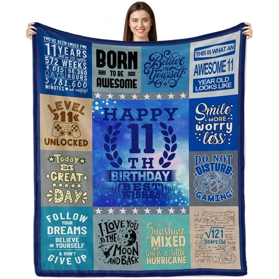 12 Year Old Boys Gift Ideas Blanket 60"x50", Birthday Gifts for 12 Year Old Boys, Gifts for 12 Year Old Boys, 12th Birthday Gifts for Boys,12th Birthday Decorations for Boy Teen Throw Blanket