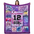 thumbnail image 1 of 12 Year Old Girl Birthday Gifts, 12 Year Old Girl Gifts Ideas, Gifts for 12 Year Old Girls, 12th Birthday Gifts for Girls, 12th Birthday Decorations for Girls Throw Blanket 50”x60”, 1 of 6