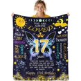 thumbnail image 1 of 12 Year Old Girl Birthday Gifts - 12th Birthday Gifts for Girls,Crown Throw Blanket for Girls Soft Flannel Throw Blanket Gift for Kids Birthday Gifts Decorations for Girls Throw Blanket,60"x50", 1 of 5