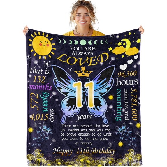 12 Year Old Girl Birthday Gifts - 12th Birthday Gifts for Girls,Crown Throw Blanket for Girls Soft Flannel Throw Blanket Gift for Kids Birthday Gifts Decorations for Girls Throw Blanket,60"x50"