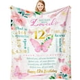 thumbnail image 1 of 12 Year Old Girl Birthday Gifts, Best Gifts for 12 Year Old Girl, 12 Yr Old Girl Birthday Gift Ideas, Birthday Presents for Girls Age 12, 12th Birthday Decorations for Girls Throw Blanket 60"X50", 1 of 5