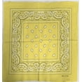thumbnail image 1 of 12 Yellow Bandana Paisley Head Wrap 100% Cotton 22"X22", 1 of 1
