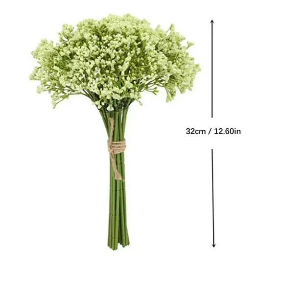 12×Yellow Flower Clearance! Artificial 12Pcs Babys Breath Artificial Flowers for Decoration Gypsophila Bouquet for Flower Arrangement Light