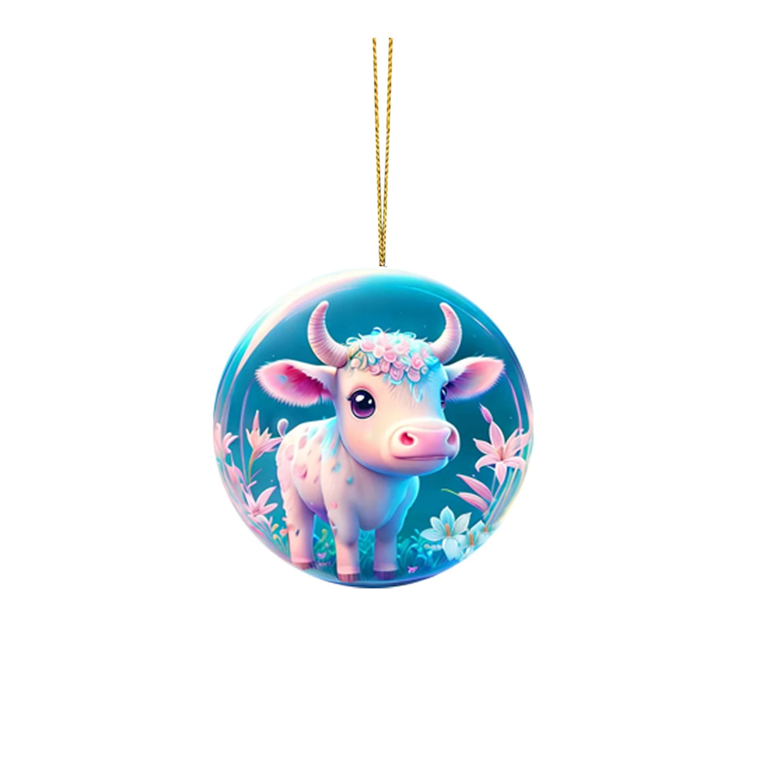 12 Zodiac Car Interior Decoration Pendant Acrylic Flat Car Rearview