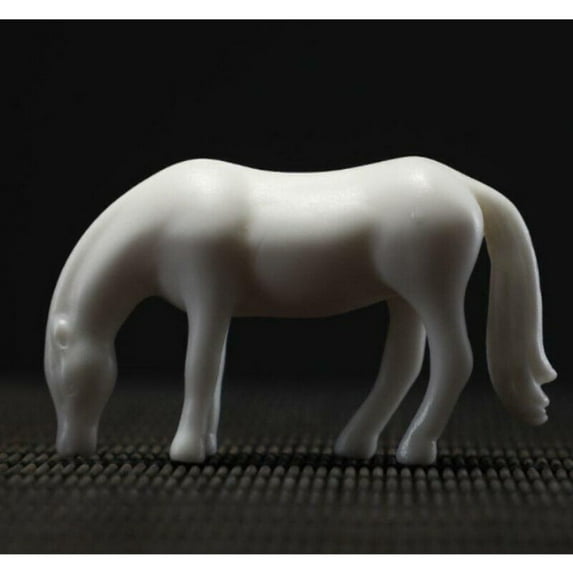 12 Zodiac Horse Figurine Statue Statues 2.3" Chinese White Porcelain Ceramics