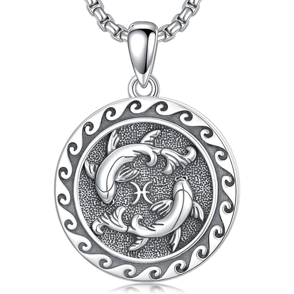 12 Zodiac Necklace 925 Sterling Silver Astrology Horoscope Necklace Jewelry Gifts for Women Men