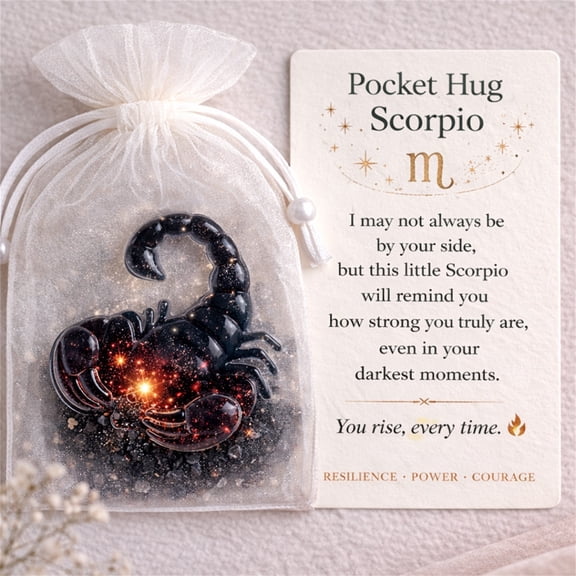 12 Zodiac Pocket Hug Cards, Meaningful Mini Greeting Cards for Friends Family, Thoughtful Small Gift for Holiday Daily Encouragement, Portable Pocket Sized Sentimental Card Set, C