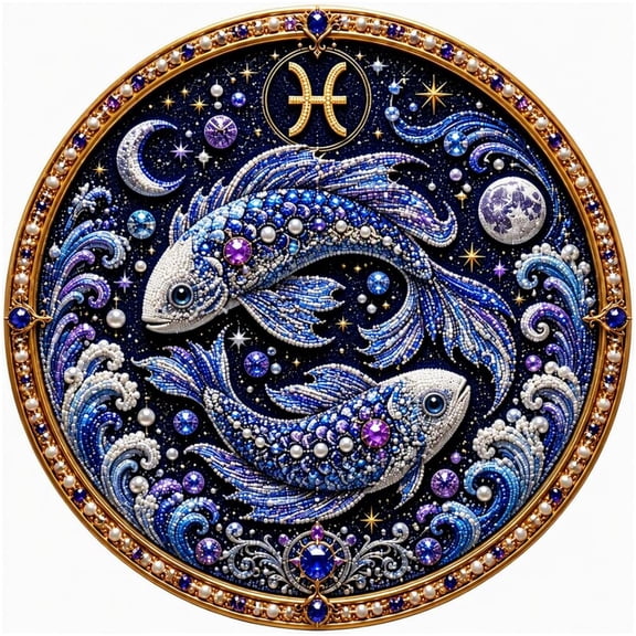 12 Zodiac Signs Pearl Art Kit, DIY Pearl Canvas Craft Set, All-In-One Craft Supplies, Beginner Friendly, Relaxing DIY Pearl Diamond Art Home Decor Gift