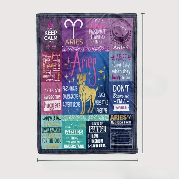 12 Zodiac Women Gift Blankets, Birthday and Christmas Gifts, Aries, Taurus, Gemini, Cancer, Leo, Virgo, Libra, Scorpio, Sagittarius, Capricorn, Aquarius and Pisces for Sister