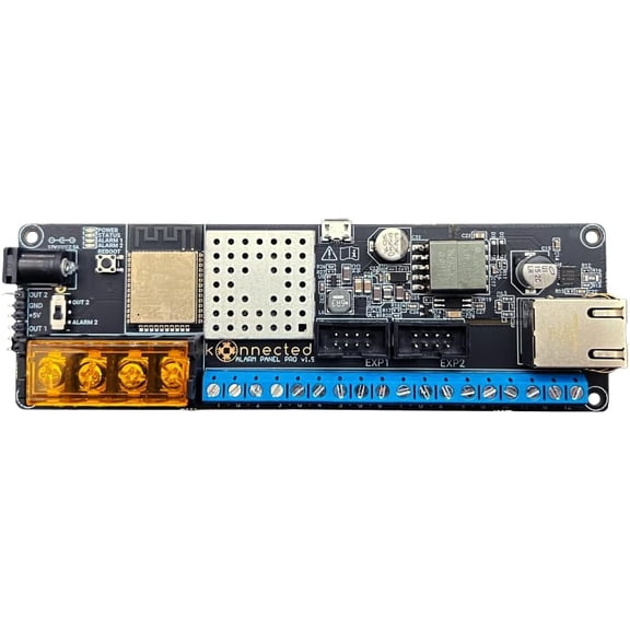 12-Zone Wired Smart Alarm Panel - Alarm Panel Pro Conversion Kit - Make Wired Alarm System Smart - SmartThings, Alexa - No Batteries or Monthly Subscription - Wi-Fi & Ethernet Connection