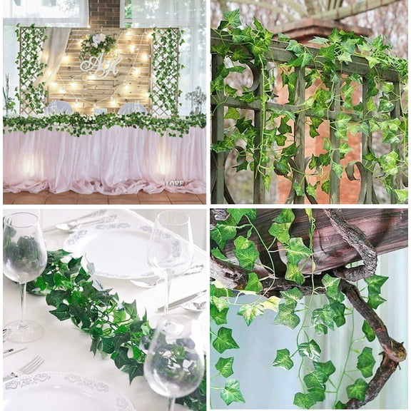 12 artificial ivy, simulated decorative plants, a great addition to events, weddings, parties, ceremonies