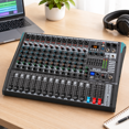 Service Mixer Audio 12-audio Mixer Withb 99 Dsp Effects 48v Phantom Power - Walmart.com