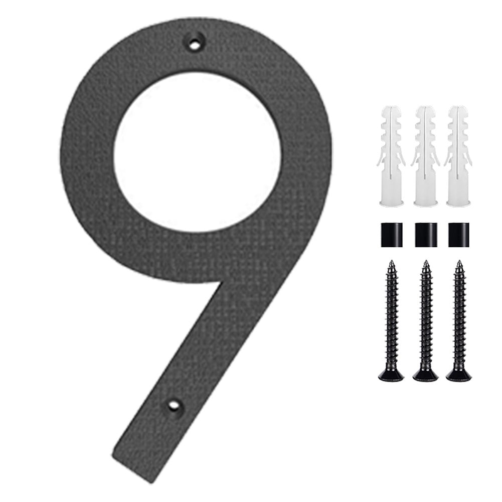 12" black house number with numbers/letters for outdoor decoration