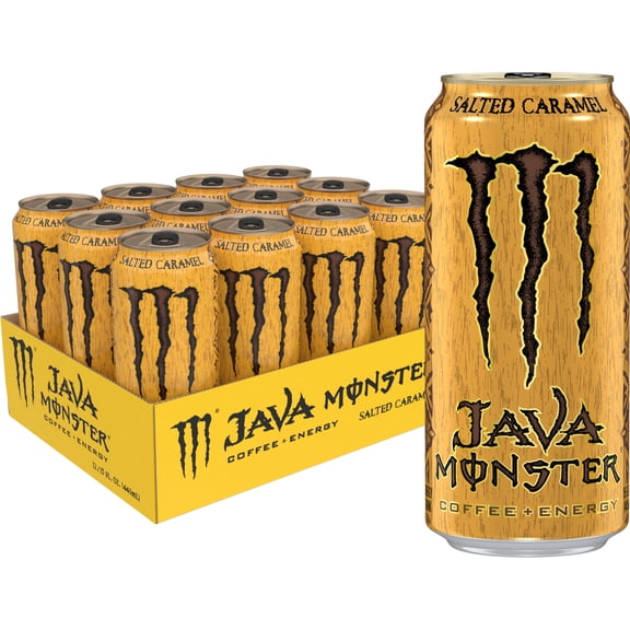 Java Monster Salted Caramel Energy Drink, 12-Pack, 15 fl oz Cans