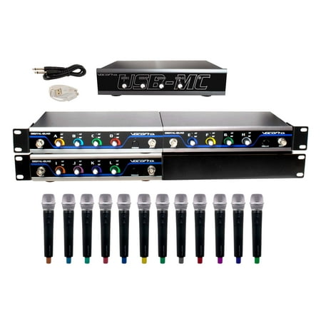 VocoPro - USB-ACAPELLA-12 Wireless Handheld Microphone System with Audio Interface