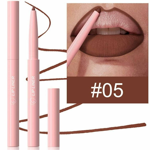 12-color Lip Liner Pencils, Ruby Mauve Red Rose Nude Pink Purple Taupe Brown 6 Rich Pigmented Shades Waterproof & Long-Lasting Creamy Matte Velvet Finish for Shaping & Sculpting Lips