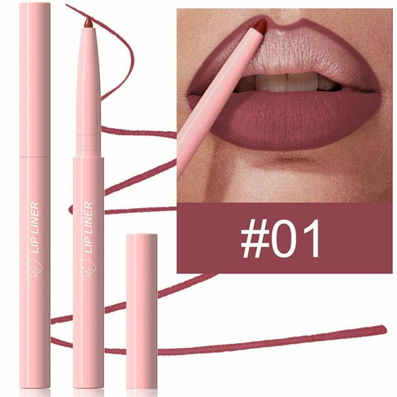 12-color Lip Liner Pencils, Ruby Mauve Red Rose Nude Pink Purple Taupe Brown 6 Rich Pigmented Shades Waterproof & Long-Lasting Creamy Matte Velvet Finish for Shaping & Sculpting Lips